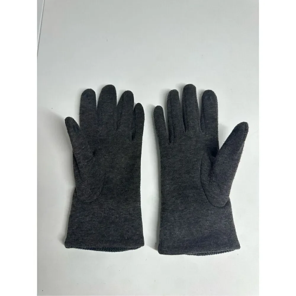 Elegant Women's Winter Thermal Gloves Matching Fur Ball Lined Size M See Notes